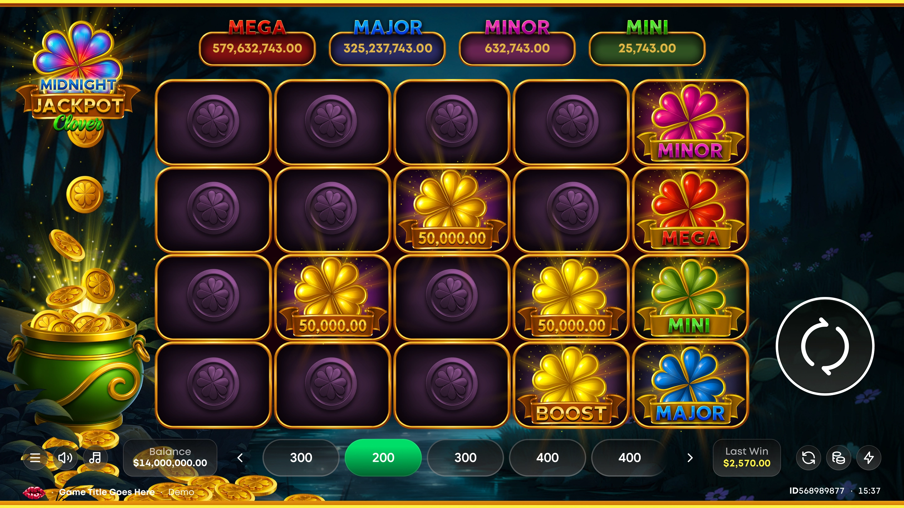Midnight Jackpot Clover - Jeu de Machine à Sous