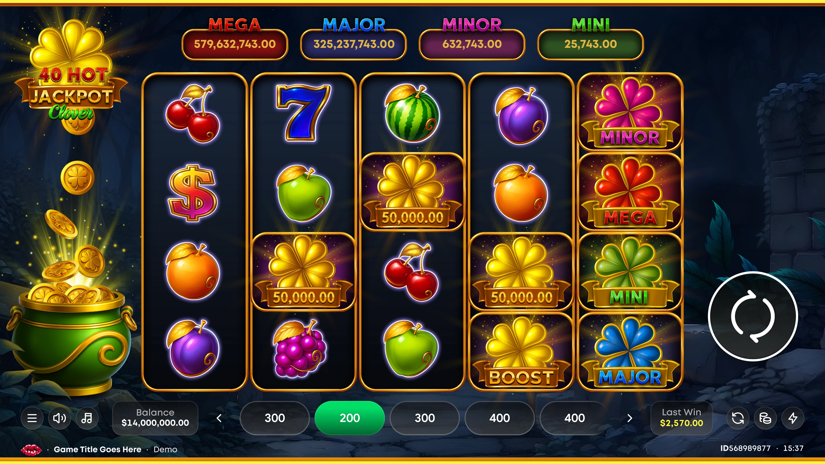 40 Hot Jackpot Clover - Jeu de Machine à Sous