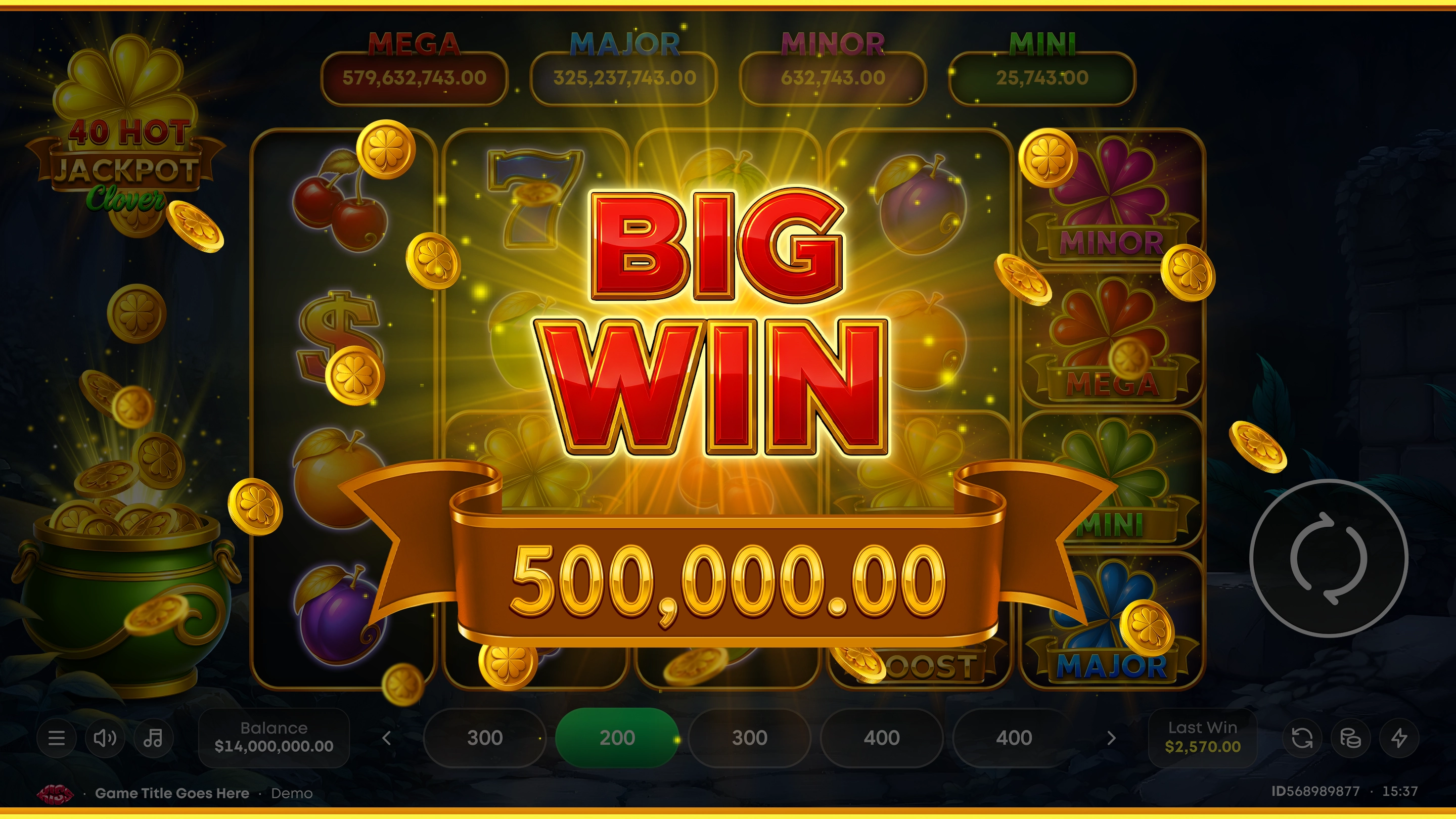 40 Hot Jackpot Clover - Jeu de Machine à Sous