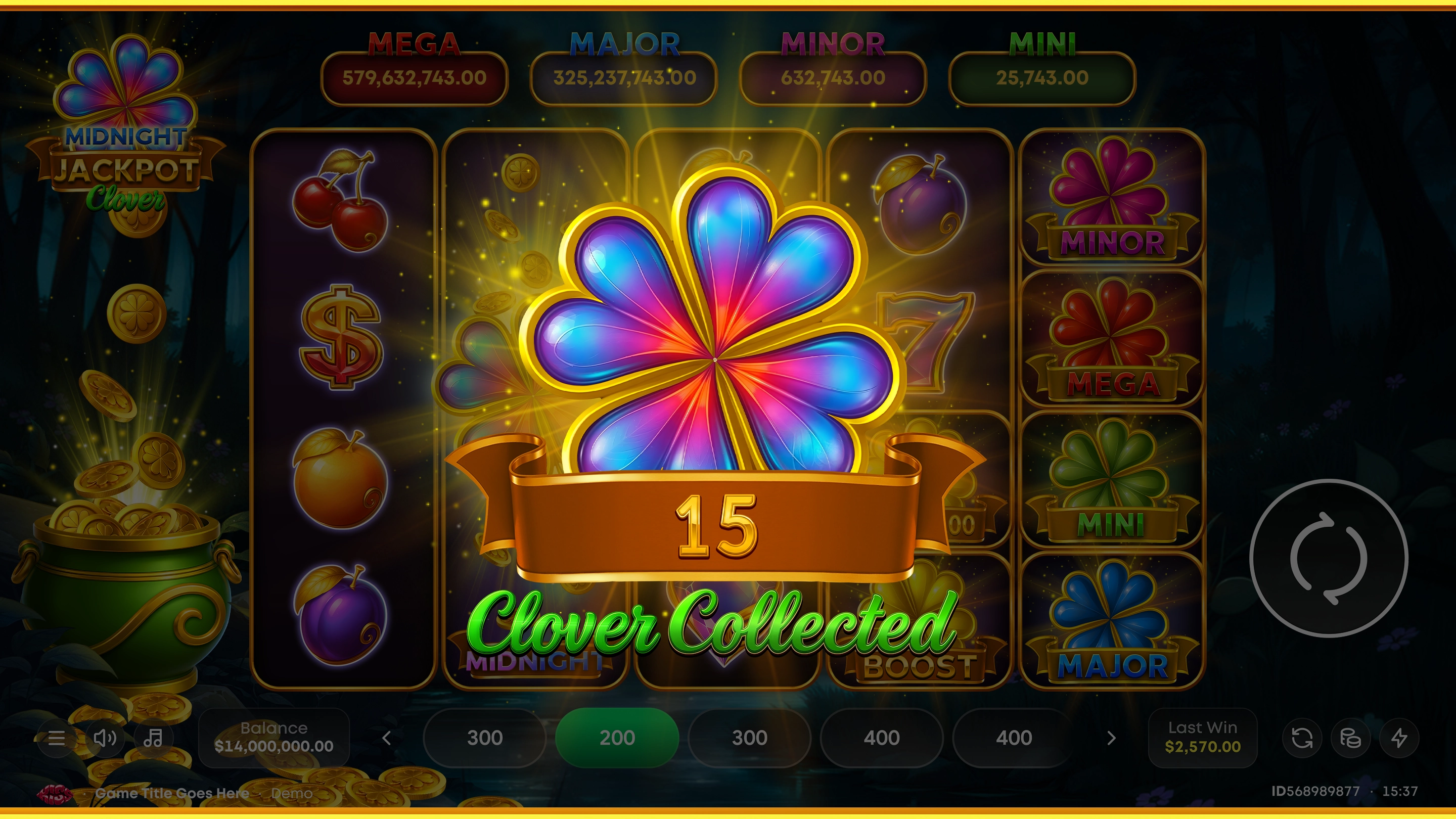 Midnight Jackpot Clover - Jeu de Machine à Sous