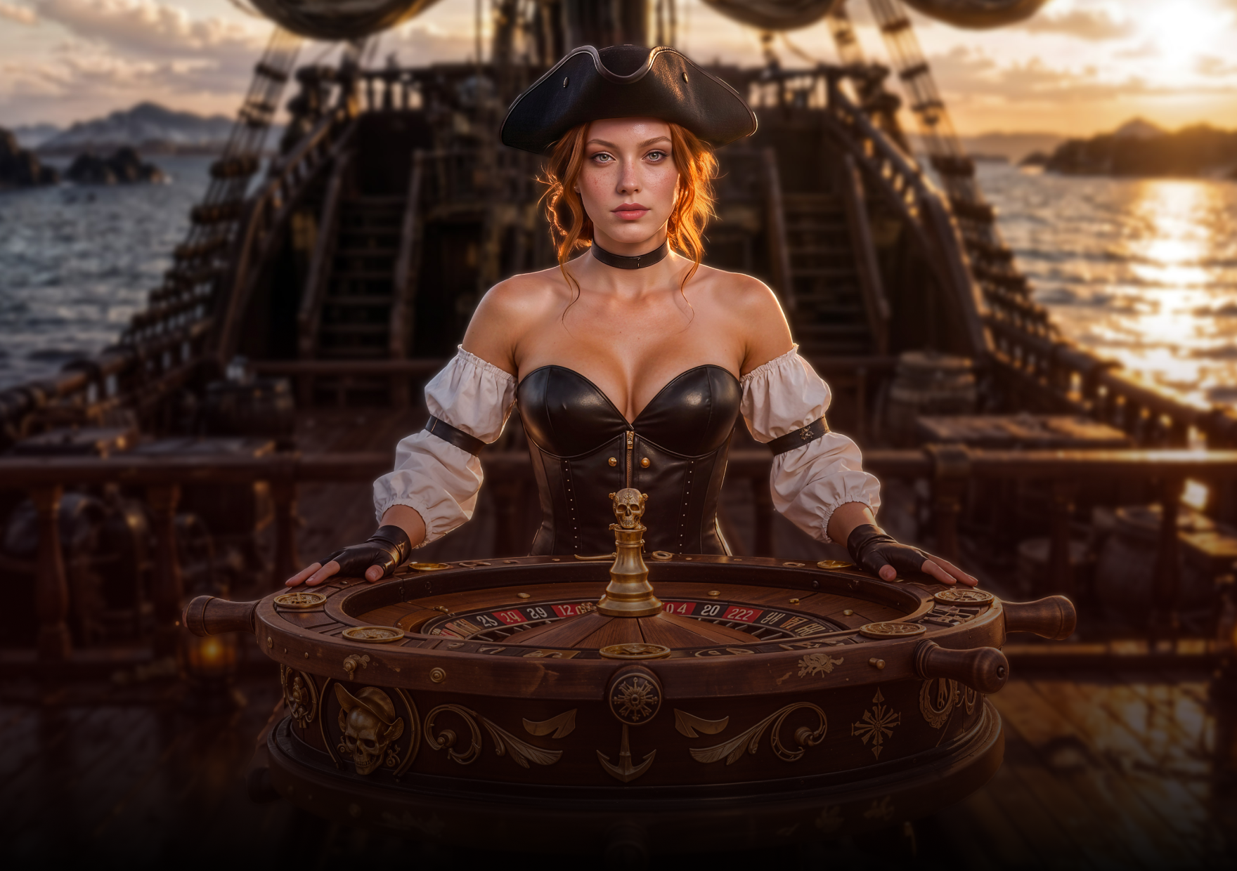 Roulette Pirate live roulette featuring pirate-themed dealer