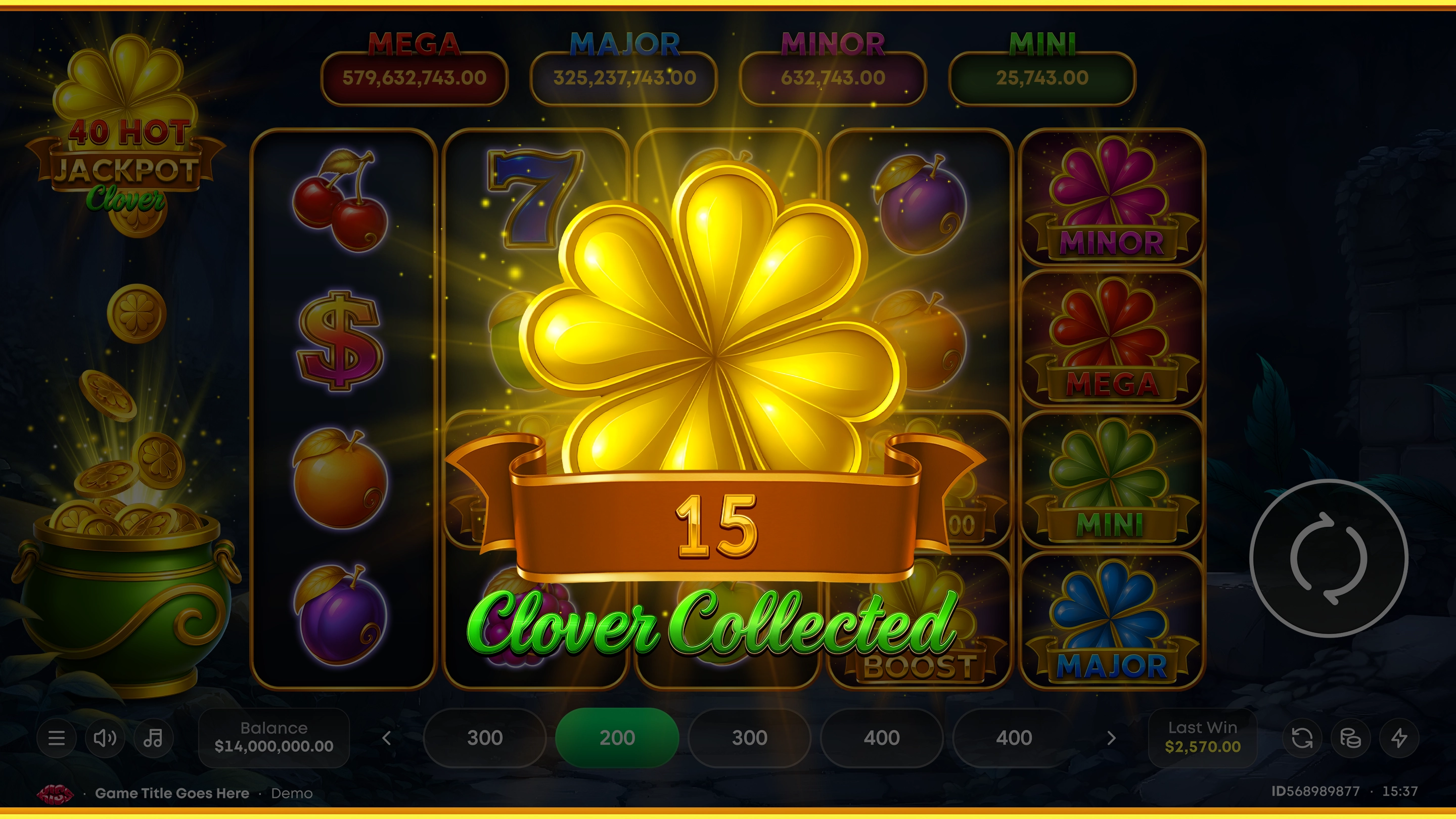 40 Hot Jackpot Clover - Jeu de Machine à Sous