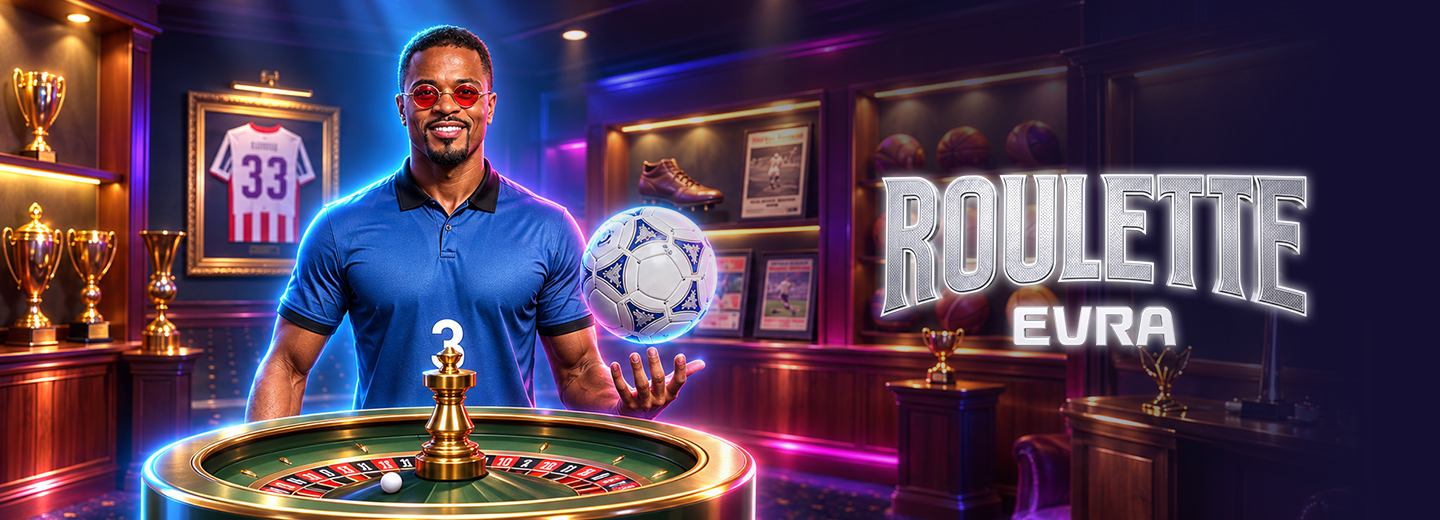 Roulette Evra live roulette game with virtual dealer Patrice Evra