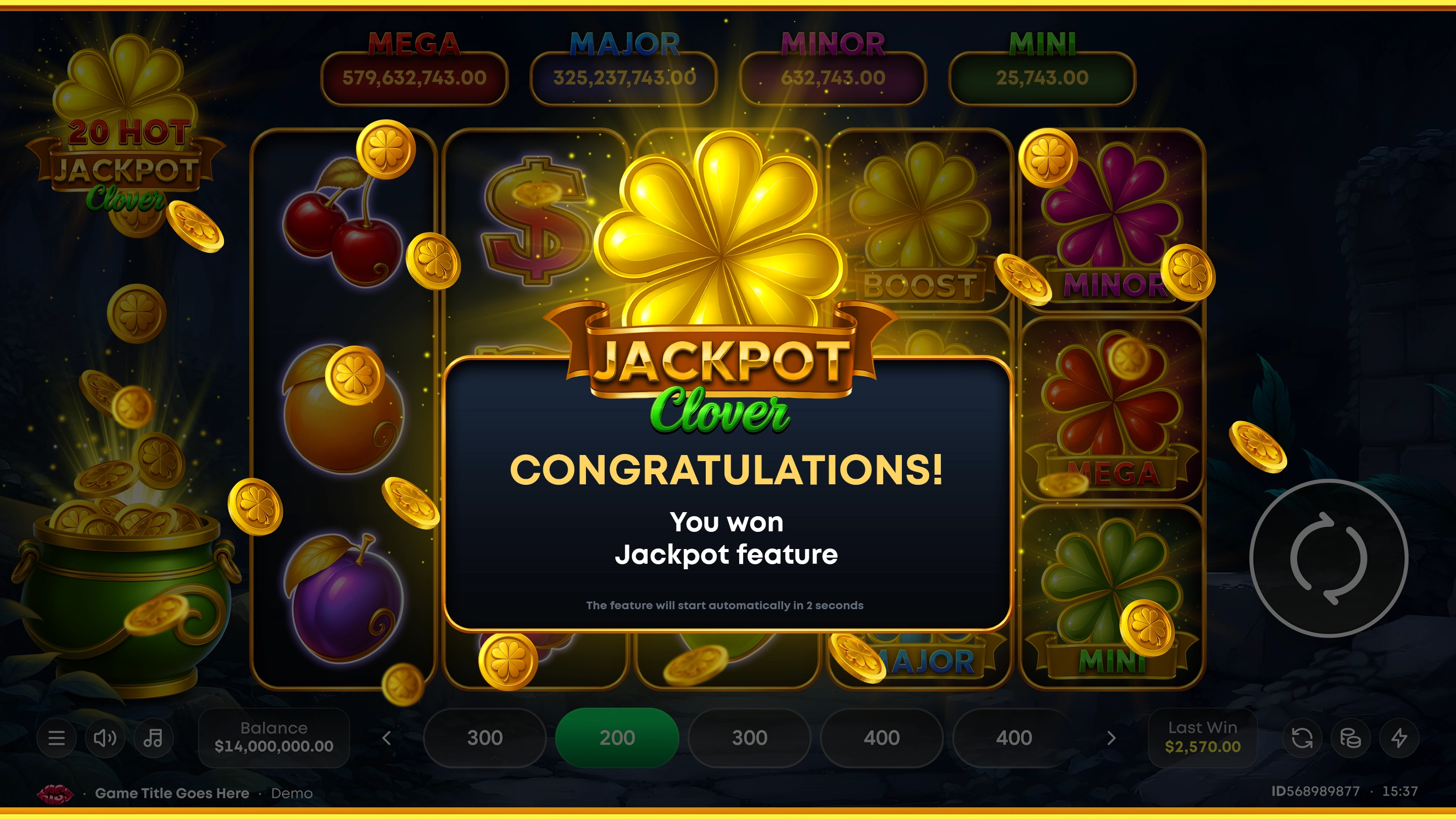 20 Hot Jackpot Clover - Jeu de Machine à Sous