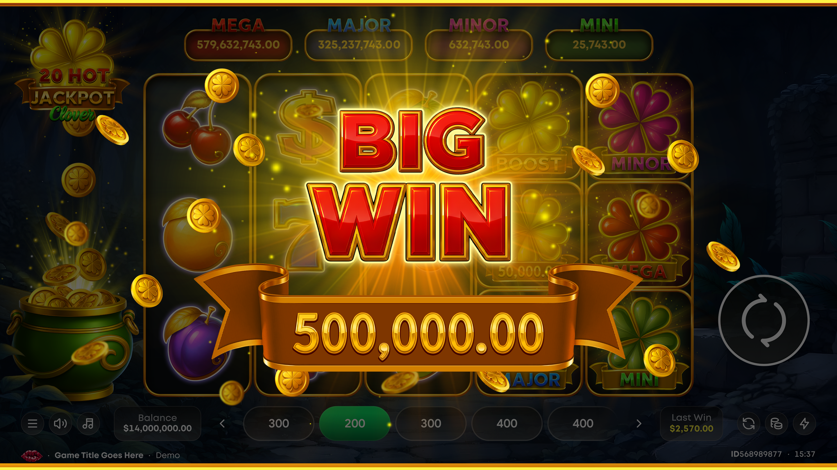 20 Hot Jackpot Clover - Jeu de Machine à Sous