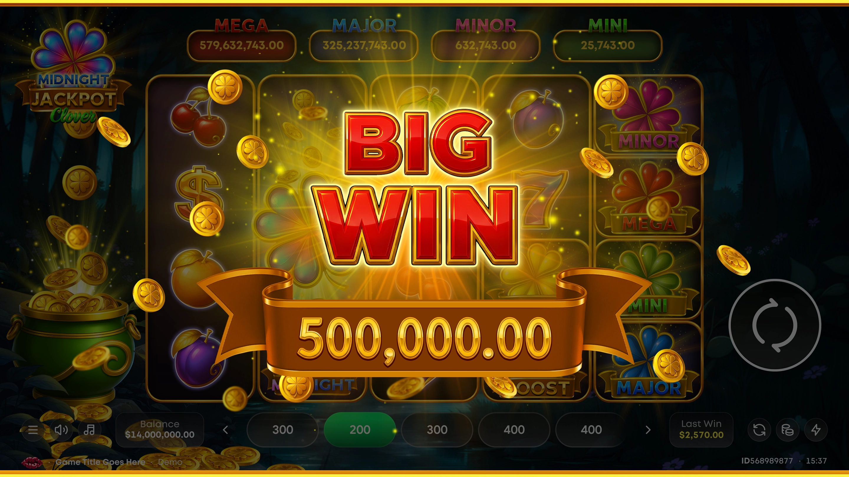 Midnight Jackpot Clover - Jeu de Machine à Sous