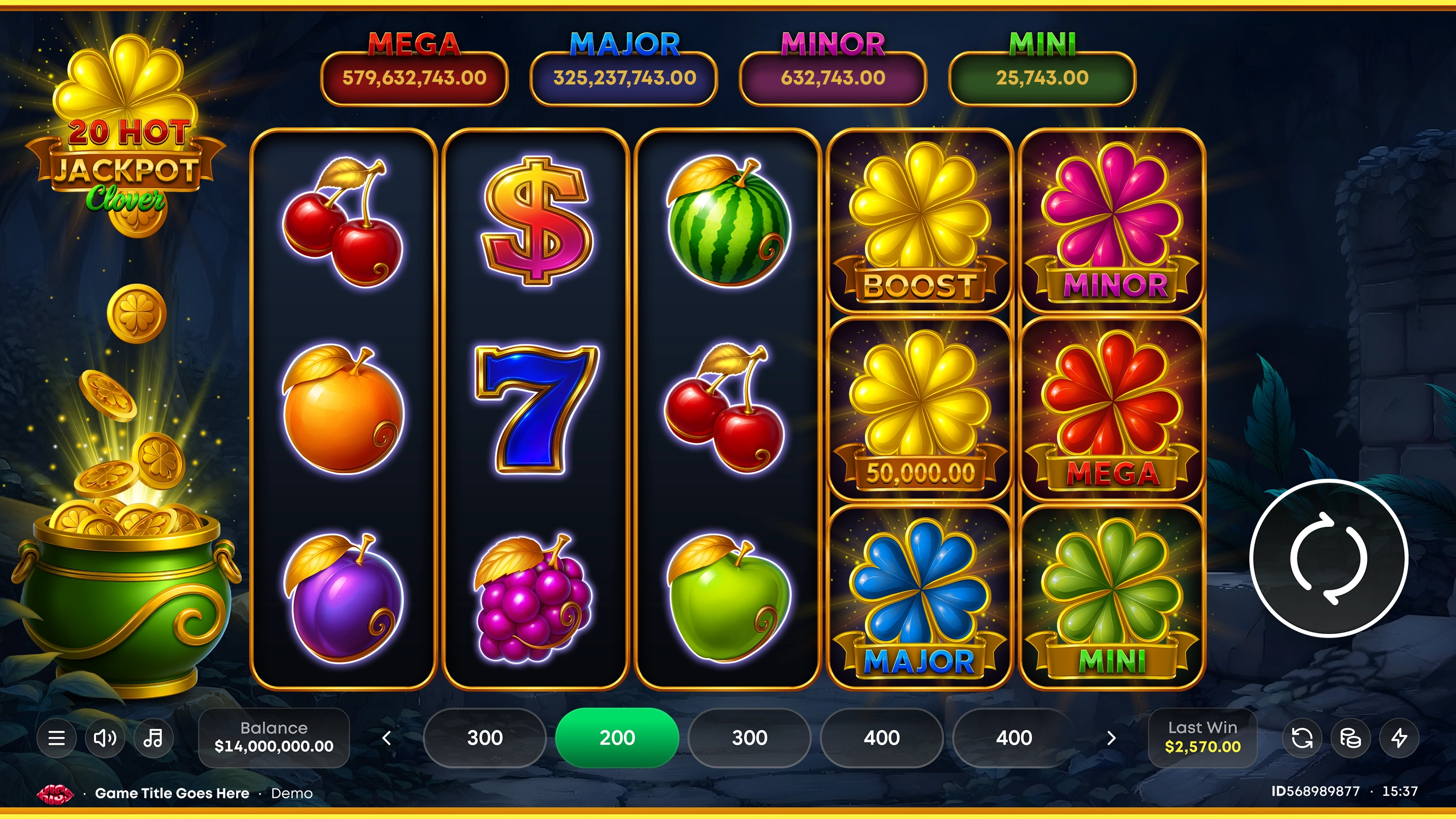 20 Hot Jackpot Clover - Jeu de Machine à Sous