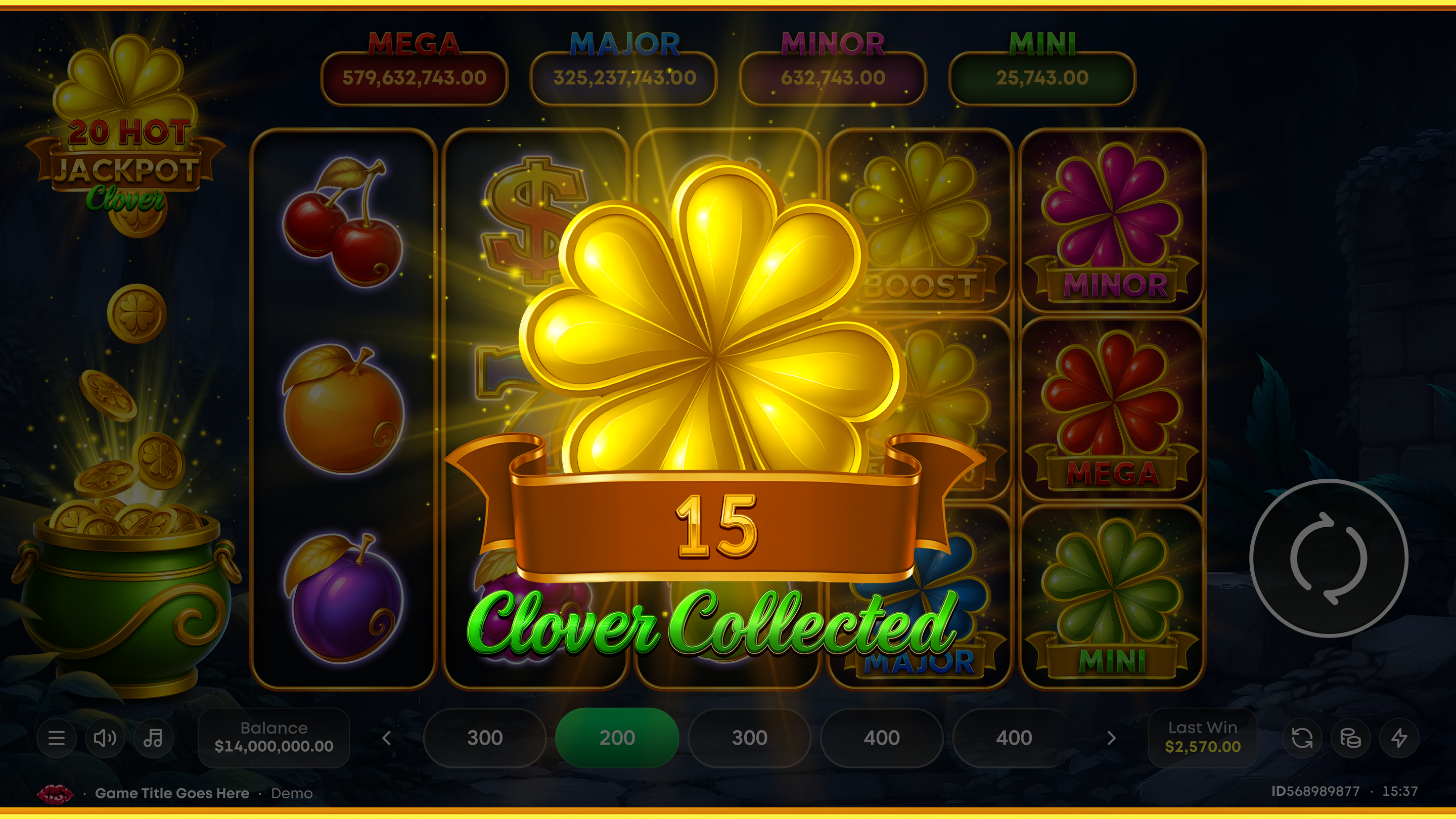 20 Hot Jackpot Clover - Jeu de Machine à Sous